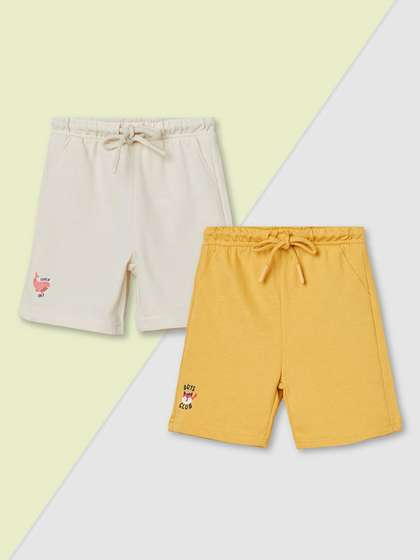max Boys Pack of 2 Pure
                    Cotton Mid-Rise Sports Shorts