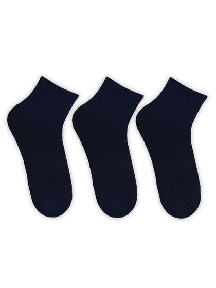 Socksxpress Men Pack Of
                    3 Navy Blue Solid Above Ankle-Length Socks
