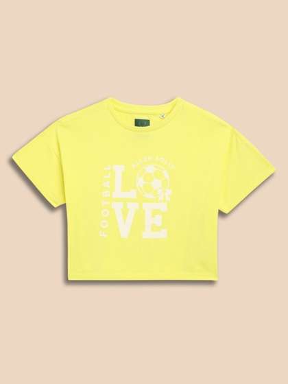 Allen Solly Junior Girls
                    Typography Printed Round Neck T-shirt