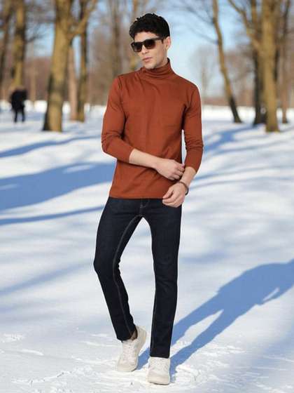Kryptic Men Solid Pure Cotton T-shirt