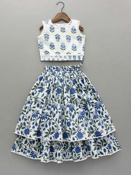 White World Girls
                    Printed Ready To Wear Lehenga & Blouse