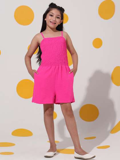 Cherry & Jerry Girls
                    Smocked Playsuit