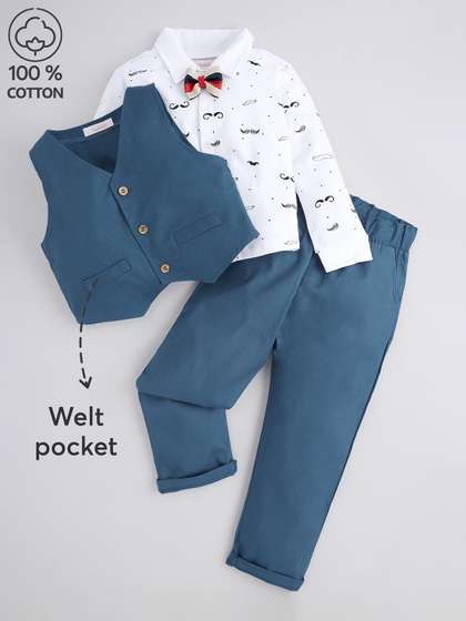 Hopscotch Boys Pure
                    Cotton Printed Clothing Set