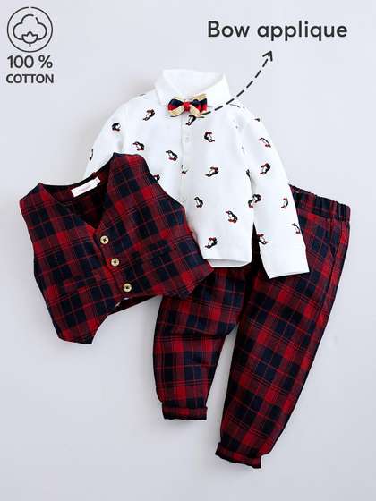 Hopscotch Boys Pure
                      Cotton Printed Clothing Set
