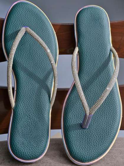 SZN Women
                        Embellished Open Toe Flats
