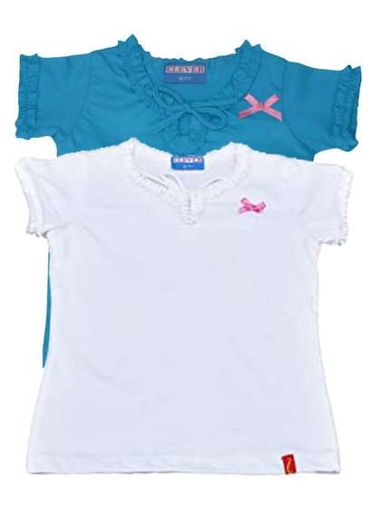 CLEVER Girls Pack of 2
                    Tie-Up Neck Top