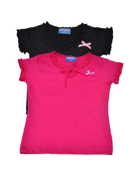 CLEVER Girls Pack Of 2
                      Round Neck Regular Top