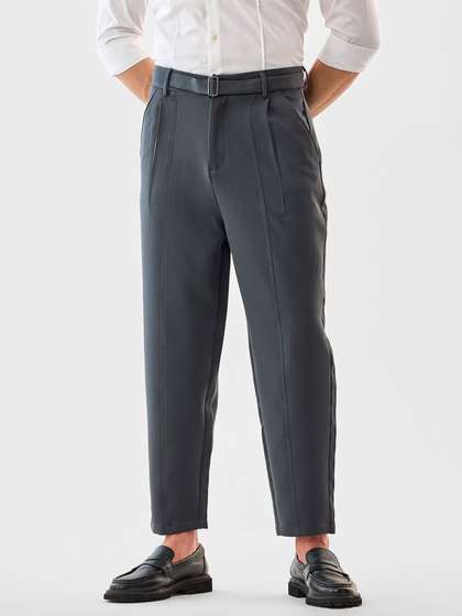 Snitch Men Pleated
                          Mid-Rise Regular Fit Trouser
