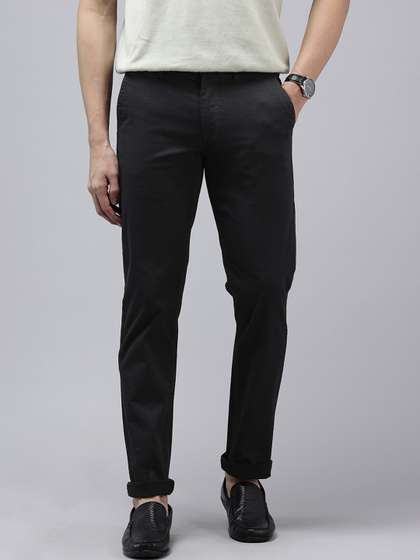 Van Heusen Men Slim
                        Fit Self Design Textured Chinos Semi Formal
                        Trousers