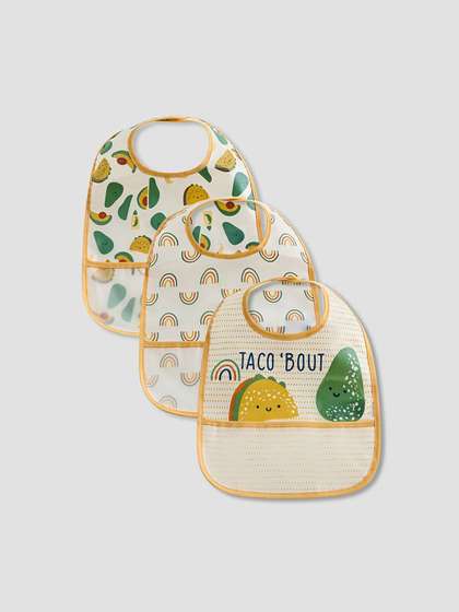 Juniors by Babyshop
                      Boys Pack Of 3 Printed Bibs