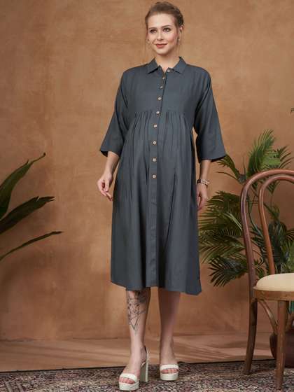 LOVELY MOM'S A-Line Midi Dress