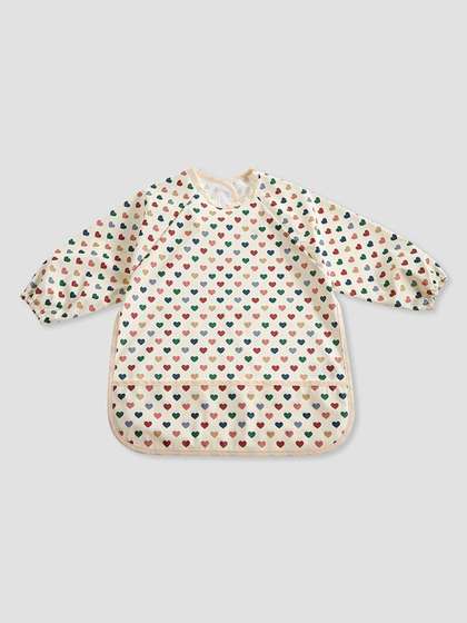 Juniors by Babyshop
                    Infant Girls Heart-Printed Waterproof Apron Bibs