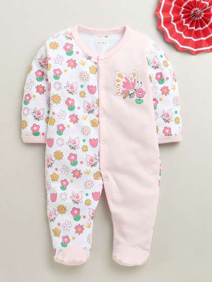 BUMZEE Girls Printed
                    Cotton Sleepsuit