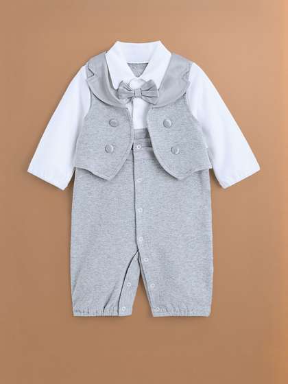 Hopscotch Boys 2Pc Bow
                    Applique Cotton Bodysuit