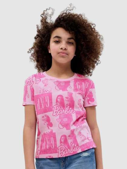 GAP Girls
                    Character-Based Graphic Printed Round Neck Organic
                    Cotton T-Shirt