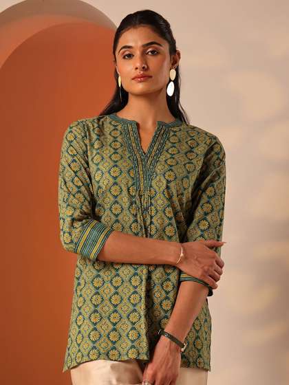 Libas Ethnic Motifs
                        Printed Pleated Kurti