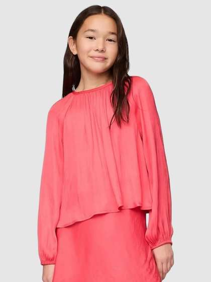 GAP Girls Puff Sleeves
                    Pure Cotton Top