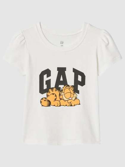 GAP Girls Logo Graphic
                    Printed Crew Neck Pure Cotton T-Shirt