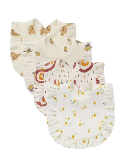 YOUSTYLO Infants Pack Of
                    4 Printed Bibs