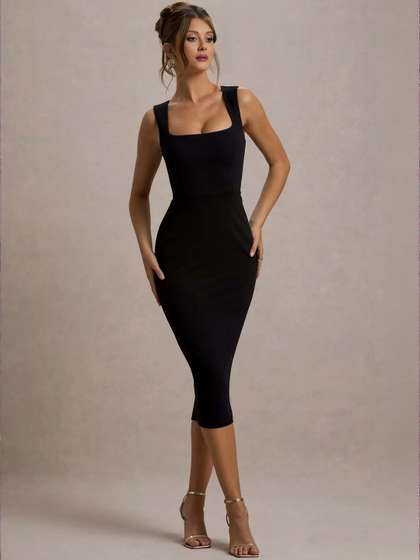 black and red party dress Bebe Women's Sweetheart Bustier Lace Dress main image 0