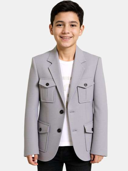 CHARCHIT Boys
                    Comfort-Fit Full Sleeves Single-Breasted Blazer With
                    T-Shirt
