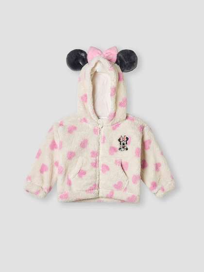 Juniors by Babyshop
                      Girls Minnie Mouse Embroidered Hooded Sweatshirt