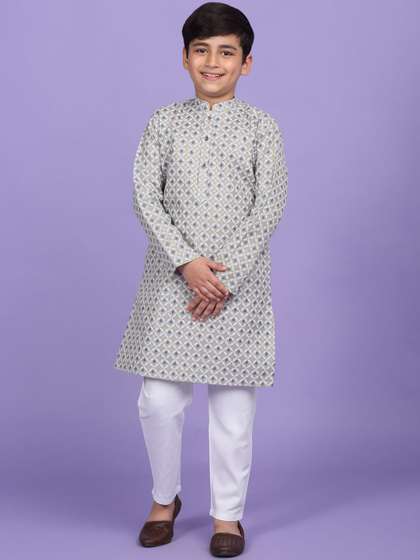 KRAFT INDIA Boys Ethnic
                    Motifs Printed Kurta with Pyjama