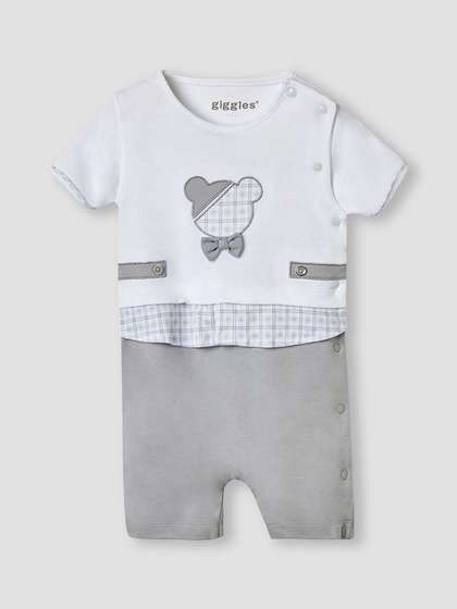 Giggles by Babyshop
                    Infant Boys Printed Cotton Round Neck Rompers