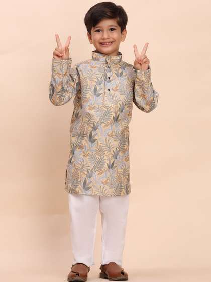 Pro-Ethic STYLE
                      DEVELOPER Boys Printed Regular Pure Cotton
                      Straight Kurta with Pyjamas