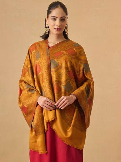 Pashmoda Shameem
                        Ethnic Motifs Woven Design Kani Woolen Shawl