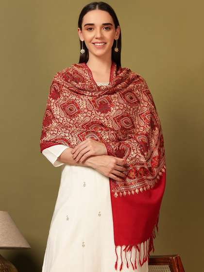 Pashmoda Paisley
                        Embroidered Woolen Shawl