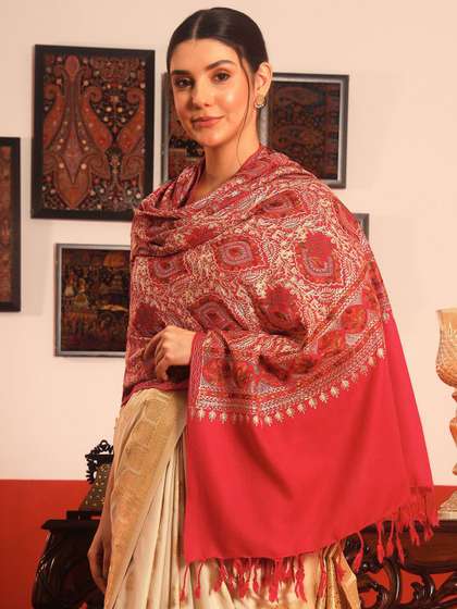Pashmoda Paisley
                        Embroidered Shawl