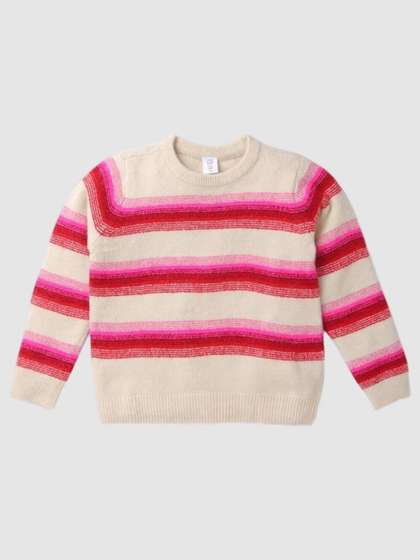 GAP Girls Striped Crew
                    Neck Pullover
