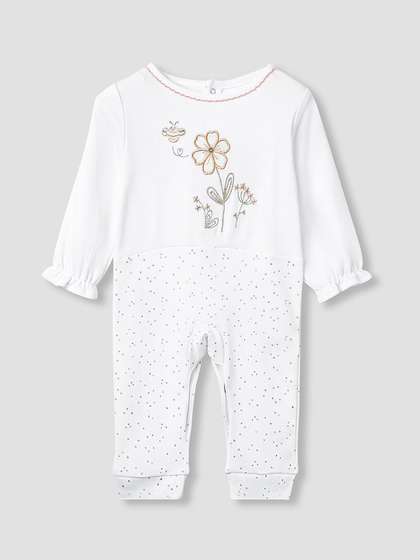 Giggles by Babyshop
                    Girls Embroidered Cotton Romper