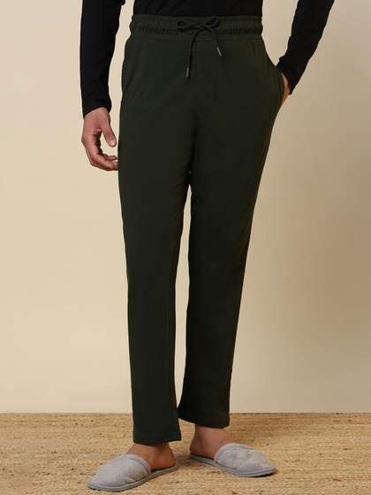SleepZ by Raymond
                        Men Mid-Rise Pure Cotton Lounge Pants