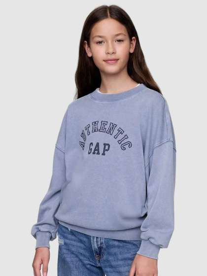 GAP Girls Letter Printed
                    Crew Neck Sweatshirt