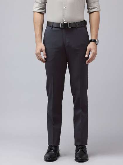Arrow Men Hudson
                        Tailored Fit Self Checked Formal Trousers