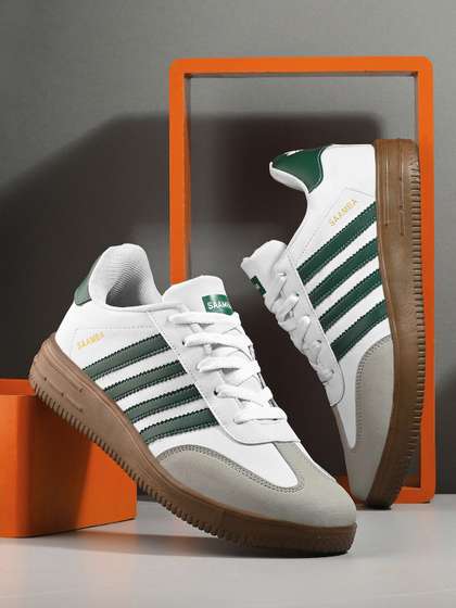BIRDE Men Striped
                      Lace-Ups Round Toe Sneakers
