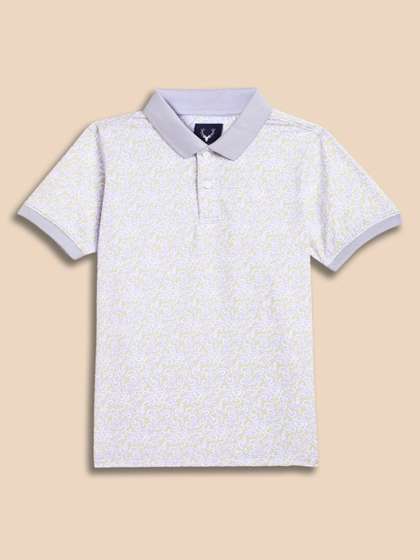 Allen Solly Junior Boys
                    Ethnic Motifs Printed Polo Collar Cotton T-shirt