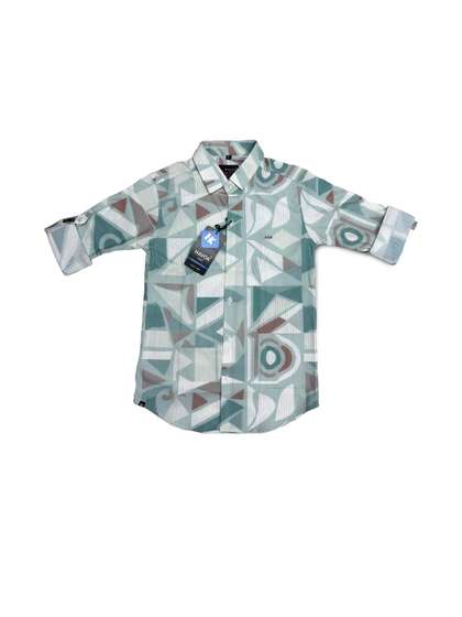Havok kids Boys Blue
                    Abstract Printed Shirt