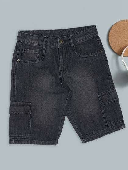 Pantaloons Junior Boys
                    Regular Fit Washed Denim Shorts