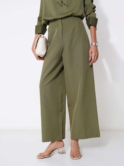 Annabelle by
                        Pantaloons Women Straight Fit High-Rise
                        Trousers