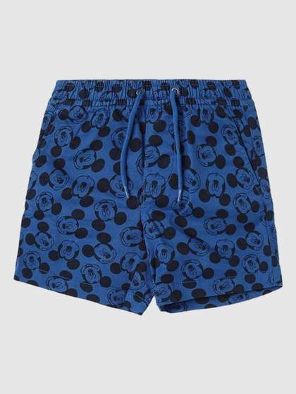 GAP Boys Mid-Rise
                    Cartoon Printed Shorts