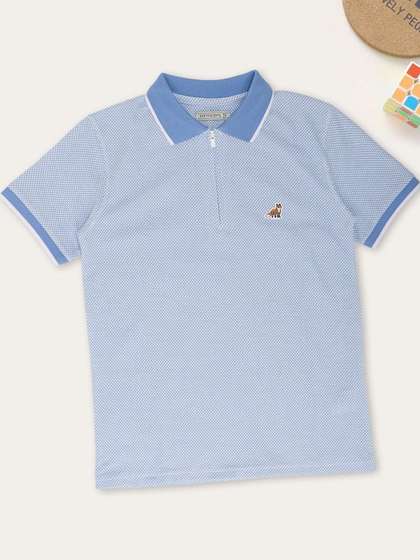 Pantaloons Junior Boys
                      Geometric Printed Polo Collar Cotton Regular Fit
                      T-shirt