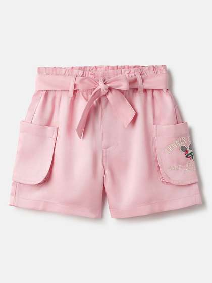 United Colors of
                      Benetton Girls Typography Embroidered Regular Fit
                      Mid-Rise Shorts