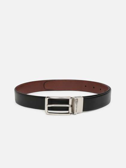 Van Heusen Men Textured
                    Leather Reversible Formal Belt
