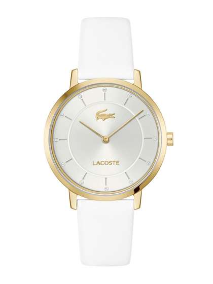 Lacoste Women
                          Crocorigin Mother of Pearl Dial & Leather
                          Straps Analogue Watch 2001471