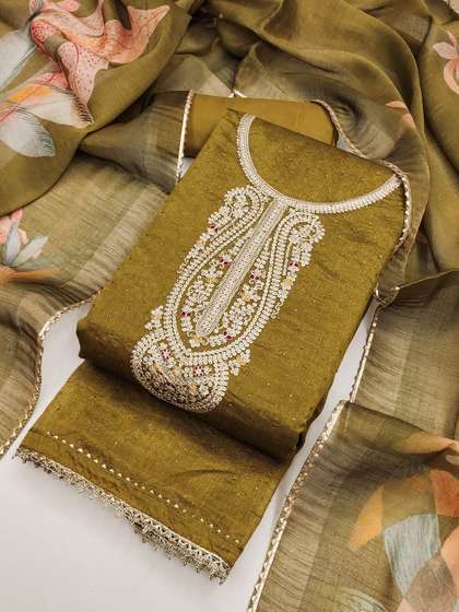 TAVAS Embroidered
                      Unstitched Dress Material