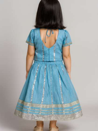 Sangria Striped Cotton
                      Blend Kurta Set