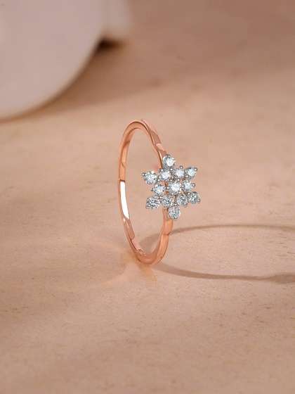 GIVA Rose Gold Bloom
                        Lab Grown Diamond Ring-1.205 gms